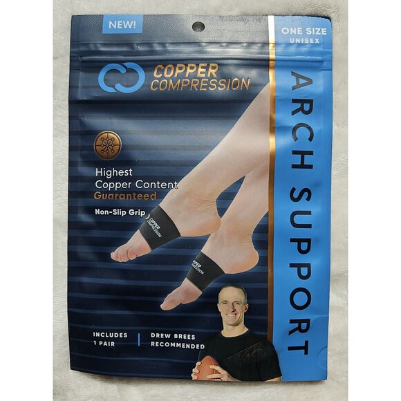Copper Compression Arch Supports - ONE SIZE / UNISEX - Picture 1 of 7